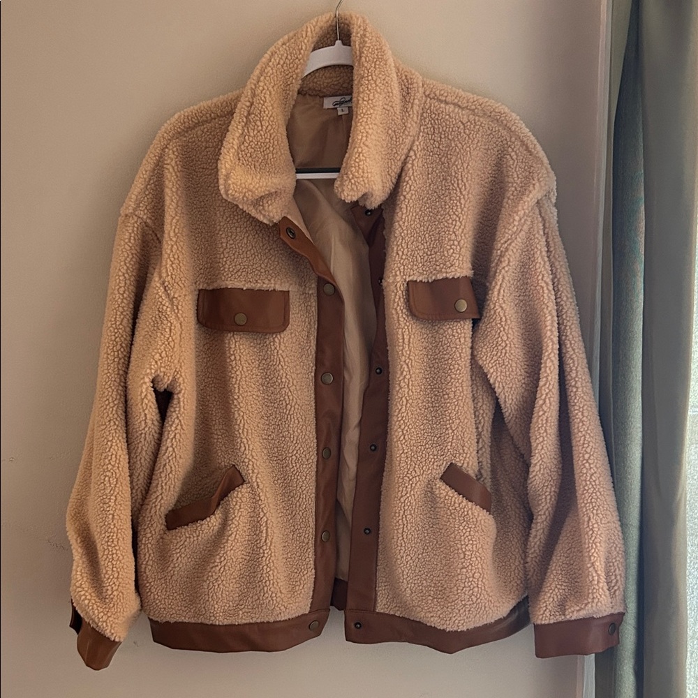 Cozy Tan Teddy Jacket